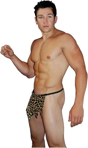Vista 2 de Disfraz de hombre de la selva con estampado de guepardo disfraz sexy de Halloween para hombre
