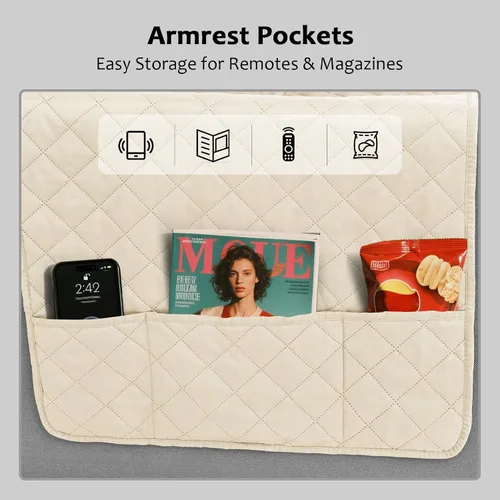 Vista 7 de Fundas para sofá modular, impermeables, 6 piezas, fundas de sofá en forma de L, lavables, antideslizantes, suaves y grandes en forma de U, protector