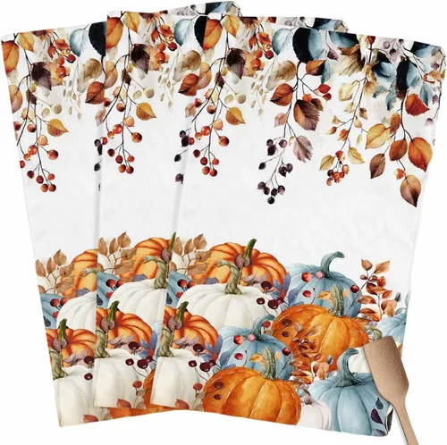 Vista 21 de Toallas de cocina rústicas de girasol, papel de periódico retro marrón rústico de microfibra absorbente para platos de cocina, toalla de baño