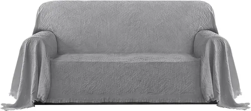 Vista 12 de PureFit Funda de sofá geométrica de jacquard con borlas - Fundas de sofá decorativas texturizadas y suaves lavables para sofá de 3 cojines, funda
