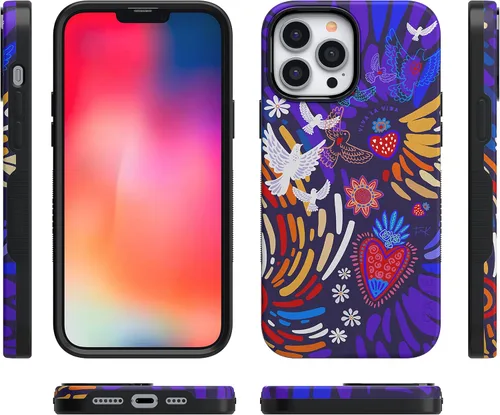 Vista 7 de Casely Funda para iPhone 13 Pro Compatible con MagSafe Viva La Vida Funda Frida Kahlo Collage