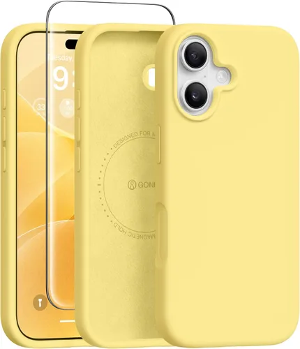 Vista 127 de GONEZ Funda magnética para iPhone 12 Case / 12 Pro Case, compatible con MagSafe, [protector de pantalla + protector de lente de cámara], funda