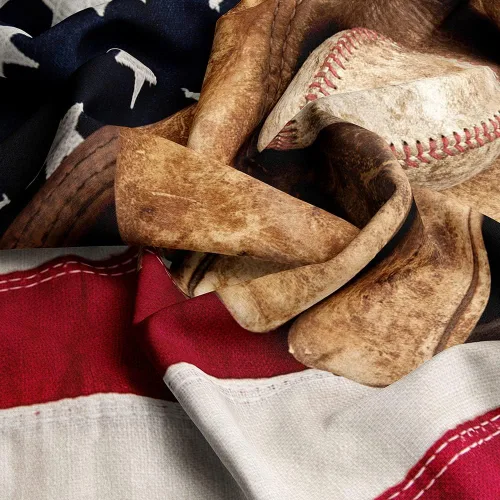 Vista 7 de Juego de ropa de cama de béisbol para niños, juego de edredón de bandera estadounidense con temática deportiva, tamaño individual, decoración