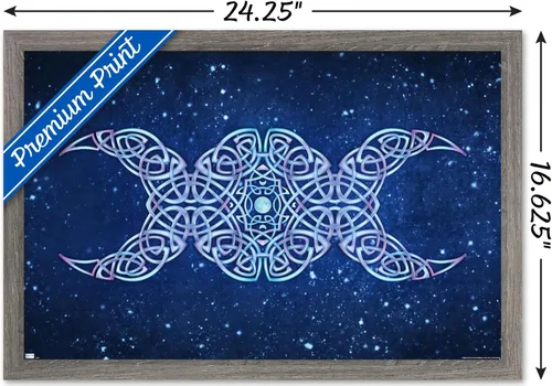 Vista 3 de Trends International Brigid Ashwood - Póster de pared de luna creciente, 22.4 pulgadas de largo x 14.7 pulgadas, versión enmarcada de madera