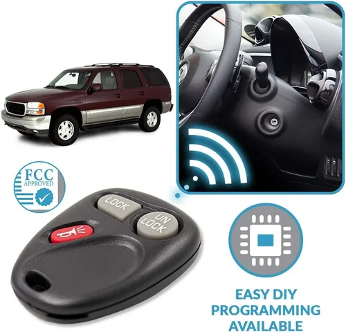 Vista 6 de Keyless2Go Reemplazo para vehículos clave de coche de entrada sin llave que utilizan 3 botones 15732803 KOBUT1BT