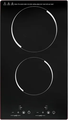 Vista 6 de Estufa eléctrica de 110 V, encimera y empotrada, placa de cocina con 9 niveles de potencia, control táctil del sensor, bloqueo de seguridad