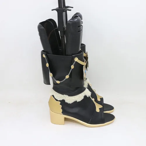 Vista 2 de COSGOGO Genshin Impact Collei - Zapatos de cosplay para Halloween, carnaval, fiesta, traje de mujer, zapatos de cosplay de anime, juego de rol