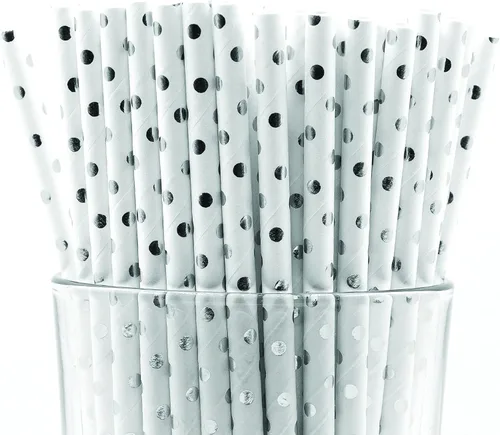 Vista 26 de Paquete de 300 pajitas de papel biodegradables de 4 capas de espirales azul cielo (compostables, no tóxicas, sin BPA)