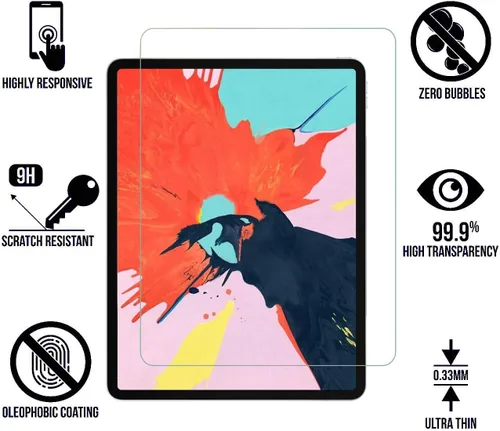 Vista 3 de Kepuch Paquete de 2 protectores de pantalla de vidrio templado transparente para Xiaomi Pad 5/5 Pro/5 Pro 5G