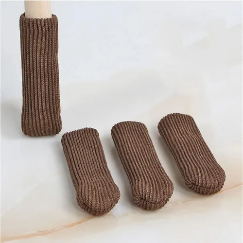 Vista 4 de Protectores de calcetines de punto para patas de silla, protectores de piso de madera dura, fundas de patas de taburete de bar de alta elasticidad