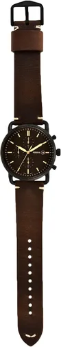 Vista 4 de Fossil Commuter - Reloj de cuarzo para hombre de acero inoxidable y piel estilo casual