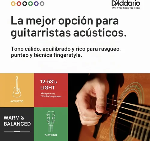 Vista 3 de D'Addario EJ26-3D Cuerdas de guitarra acústica de bronce fósforo 11-52, 3