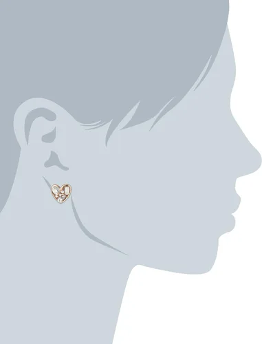 Vista 2 de Betsey Johnson - Pendientes de tuerca con diseño de baguette icónico