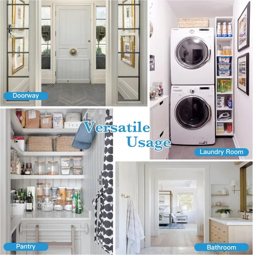 Vista 4 de RYB HOME Cortinas portátiles para puerta con privacidad, cortinas opacas y aislantes térmicas para dormitorio, armario, sala de estar, comedor, Beige