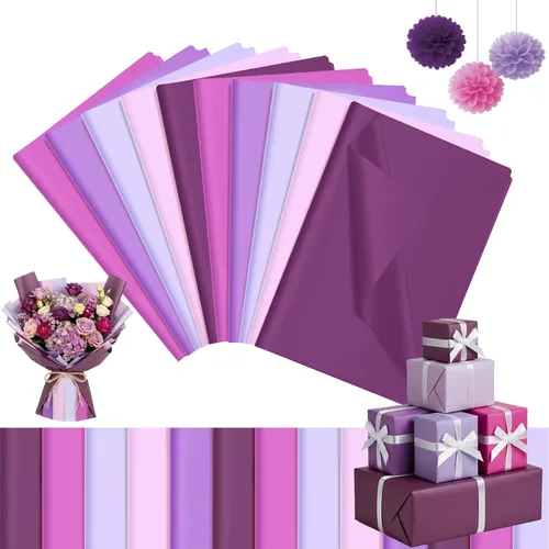 Vista 10 de Qilery - 500 hojas de papel de seda negro a granel para bolsas de regalo de 15 x 20 pulgadas, sin ácidos, para regreso a clases, papel de regalo