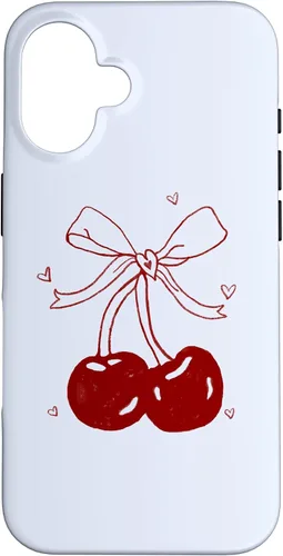 Vista 32 de Cherri Ties Baby Blue Cherry Bow Case for iPhone 17