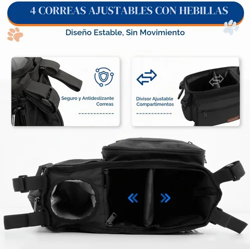 Vista 3 de Bolsa de cochecito para perros que se adapta a asas de 14 a 19 pulgadas