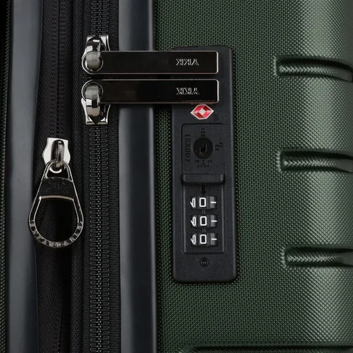 Vista 8 de Traveler's Choice Archer - Maleta de policarbonato de lado duro, Verde, Equipaje de mano, 21 pulg.
