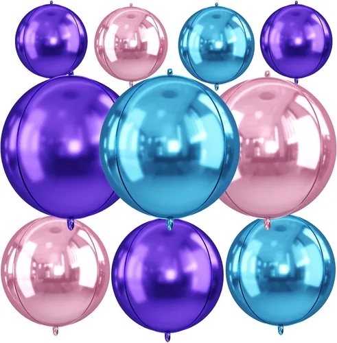 Vista 17 de Globos redondos de papel de aluminio para baloncesto, globos de helio 4D de 22 pulgadas, 18 pulgadas, 15 pulgadas, balón de baloncesto negro