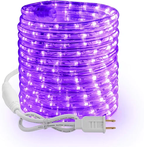 Vista 11 de Brizled - Luces de cuerda multicolor, 18 pies / 5.5 metros, 216 luces LED impermeables para Navidad, 120V, luz de tubo flexible ETL, enchufable