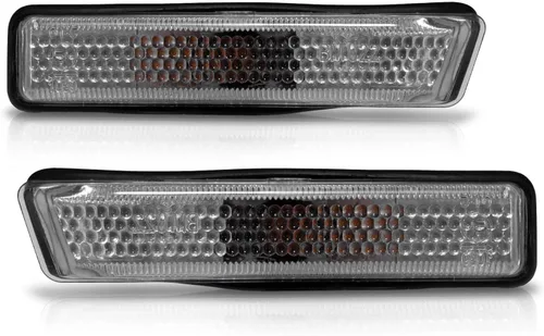Vista 2 de AmeriLite Par de luces de posición laterales cromadas para BMW E36 Serie 3 1997-1998, lado del conductor y del pasajero