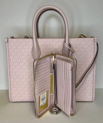 Vista 3 de Michael Kors Mirella MD EW - Bolsa de mano con logotipo grande continental y gancho para bolso