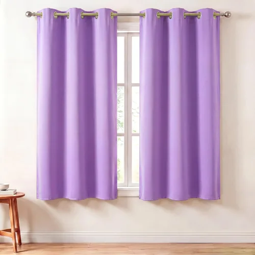Vista 144 de Diraysid Cortinas opacas beige con ojales para dormitorio, con aislamiento térmico, cortinas de oscurecimiento de habitación, 38 x 54 pulgadas, 2