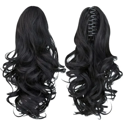 Vista 47 de extensión de cola de caballo, extensión de pelo con pinza de 12" cola de caballo rizada corta Extensión de pelo sintético de aspecto natural