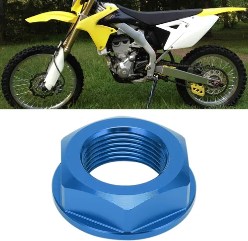 Vista 7 de Fydun M22x1.5 - Tuerca de bloqueo de eje de rueda de aluminio para motocicleta, repuesto para para (azul)