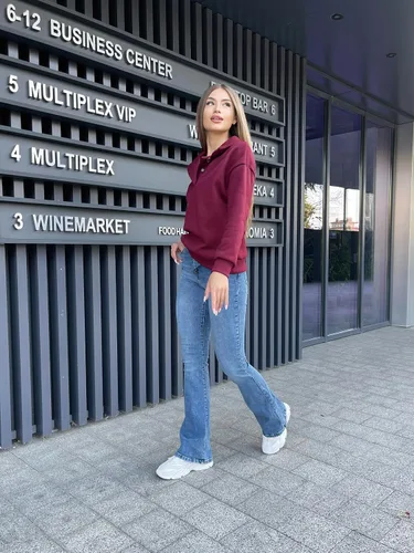 Vista 3 de ECOWISH Sudaderas con botones de un cuarto para mujer sudaderas casuales de otoño para adolescentes y niñas, ropa de invierno 2023