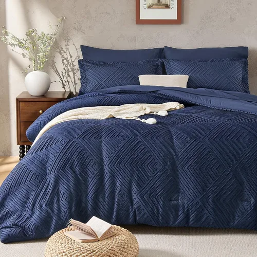 Vista 21 de JOLLYVOGUE Juego de edredón Queen de 7 piezas, cama bohemia copetuda en una Edredón ultra suave, certificado OEKO-TEX, para todas las estaciones