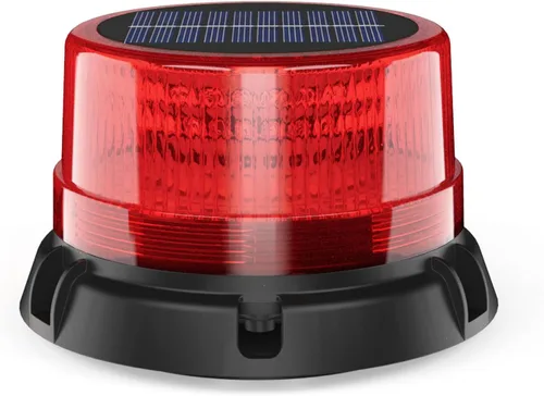 Vista 9 de AnTom Luz estroboscópica solar magnética impermeable LED ámbar luz