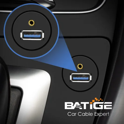 Vista 2 de Paquete de 2 cables USB 3.0 y 0.138 in para montaje en automóvil de 0.138 in + extensión AUX USB 3.0 para tablero de salpicadero, cable de montaje