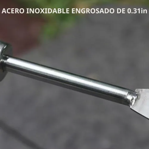 Vista 5 de Mango de madera de acero inoxidable para cortar y deshierbar el césped
