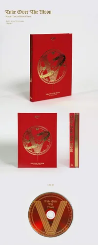 Vista 2 de WayV Take Over The Moon 2nd Mini Album - CD, fotolibros, tarjeta de fotos, tarjeta circular, póster plegado con juego de calcomanías decorativas