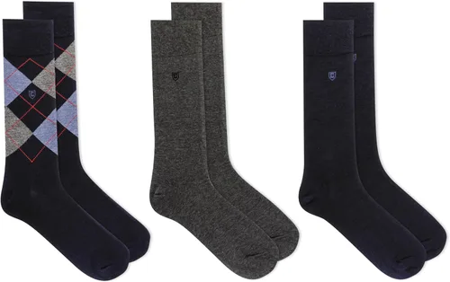 Vista 2 de Chaps Men's Soft Argyle Dress Crew Socks-3 Pair Pack-Reinforced Heel and Toe