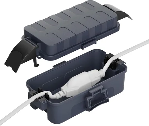 Vista 13 de IP55 Pequeña caja eléctrica al aire libre impermeable, para regleta Inner 5.9 x 3.2 x 1.8inch, Extension Cord Cover with Detachable Awning Covers