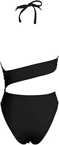 Vista 3 de Traje de baño sexy de moda para mujer, traje de baño ajustado para playa, halter dividido, bikini de dos piezas con estampado