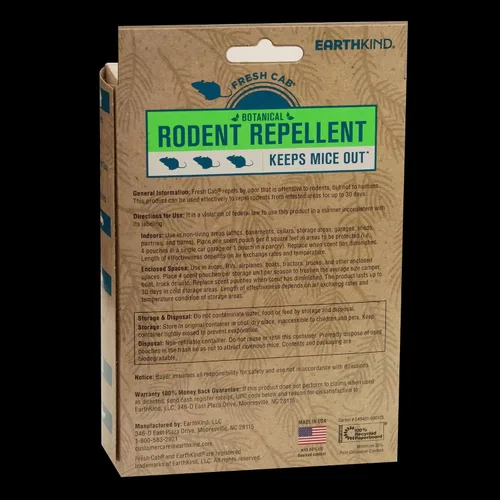 Vista 4 de Fresh Cab. Repelente de roedores, botánico, 28 bolsas con olor, respetuoso con el medio ambiente, registro de la EPA y mantiene a los ratones fuera.