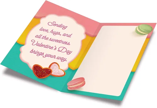Vista 2 de Prime Greetings Tarjeta del día de San Valentín para nieta, fabricada en Estados Unidos, ecológica, tarjeta gruesa con sobre de primera calidad de 5