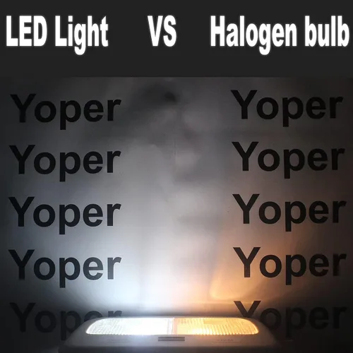 Vista 4 de Yoper Kit de luz LED para mapa de cúpula interior, compatible con placa de espejo de tocador Toyota Tacoma 2016-2021, blanco brillante 6000K