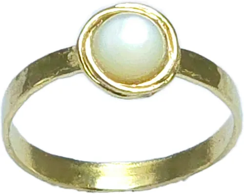 Vista 33 de Anillo de oro de piedras preciosas, anillo de piedra chapada en oro de 14 quilates, anillo de piedra apilable, anillo de oro de piedra pequeña