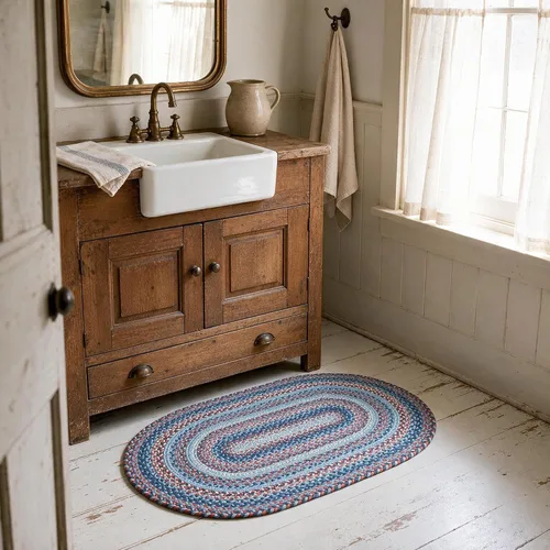 Vista 37 de Homespice Alfombra ovalada trenzada de yute de hoja ámbar, ideal como Hoja de ámbar