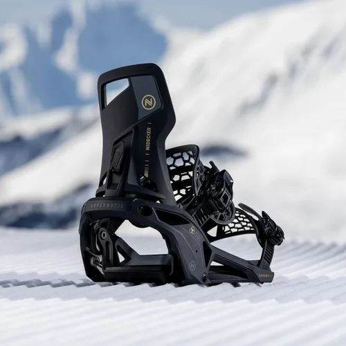 Vista 9 de Nidecker Supermatic Snowboard First Universal, Doble Entrada, Fijación Automática - Cómoda y Confiable como una Fijación Regular de Dos Correas