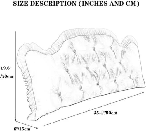 Vista 7 de Almohada para cabecera ZZYK Full King Queen Twin, almohada grande de lectura, almohada de respaldo en forma de cuña para soporte y posicionamiento
