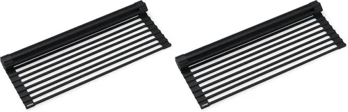 Vista 16 de Kraus Multiusos Escurreplatos Enrollable para Fregadero con Colador y Esterilla en Aqua, KRM-11AQ