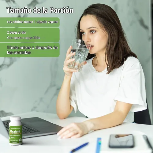 Vista 7 de Herbsforever Cápsulas Brahmi – Bacopa Monnieri – Bacoside 30% a 35% – Suplemento para aliviar el estrés – 60 cápsulas vegetales – 800 mg cada uno