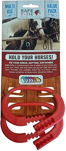 Vista 10 de Corbata De Caballo De Liberación Rápida 5 Niveles De Tensión De Negro