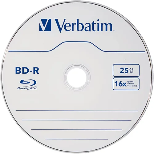 Vista 2 de Verbatim BD-R 25GB 16X Disco de Medios Grabables Blu-ray - Husillo - 97238, Con Marca, Paquete de 10