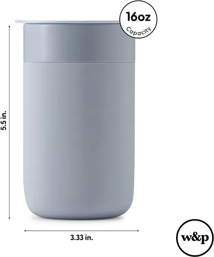Vista 2 de W&P Porter - Taza de cerámica con funda protectora de silicona